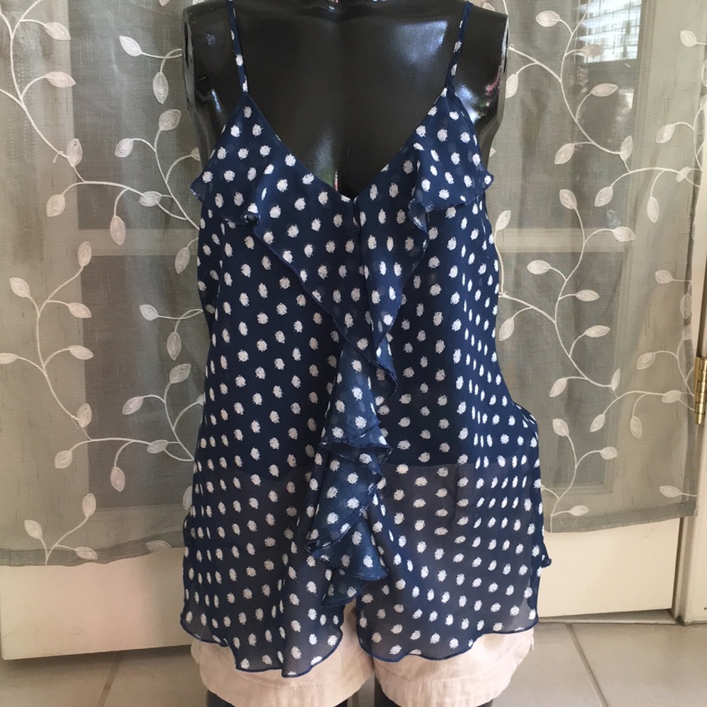 Polka-dot strap top